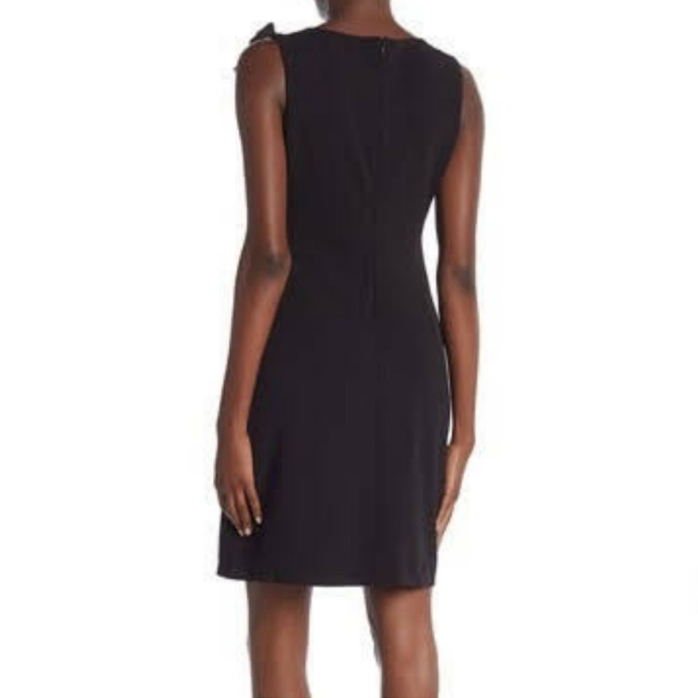 Betsey Johnson Dress Sheath Sleeveless Bow Accent Black 2 - Picture 2 of 8